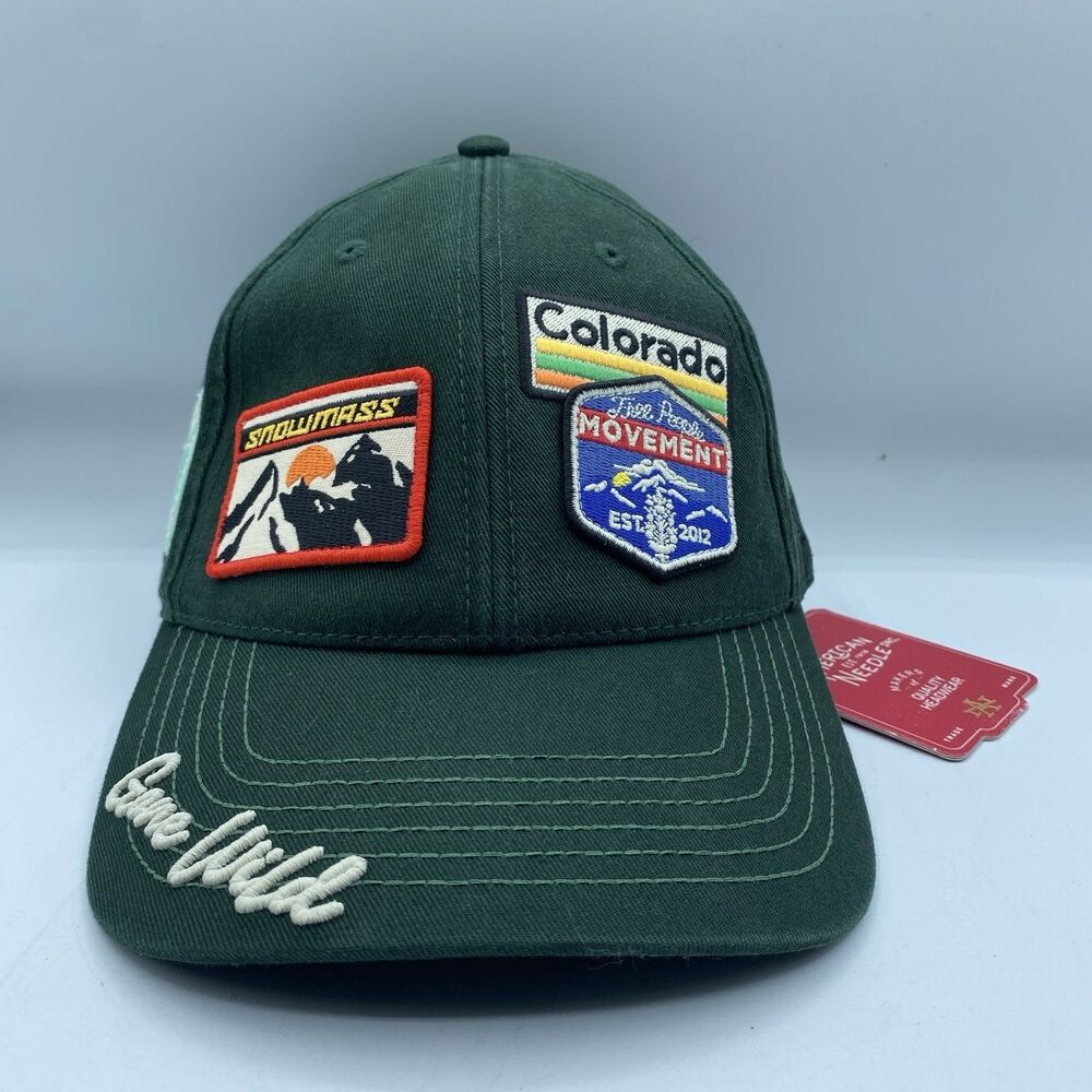 Free people FP Movement Mountain Made Hat Green Baseball Cap Colorado NWT